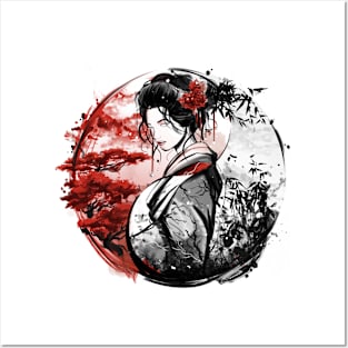 Yin e yang Geisha Posters and Art